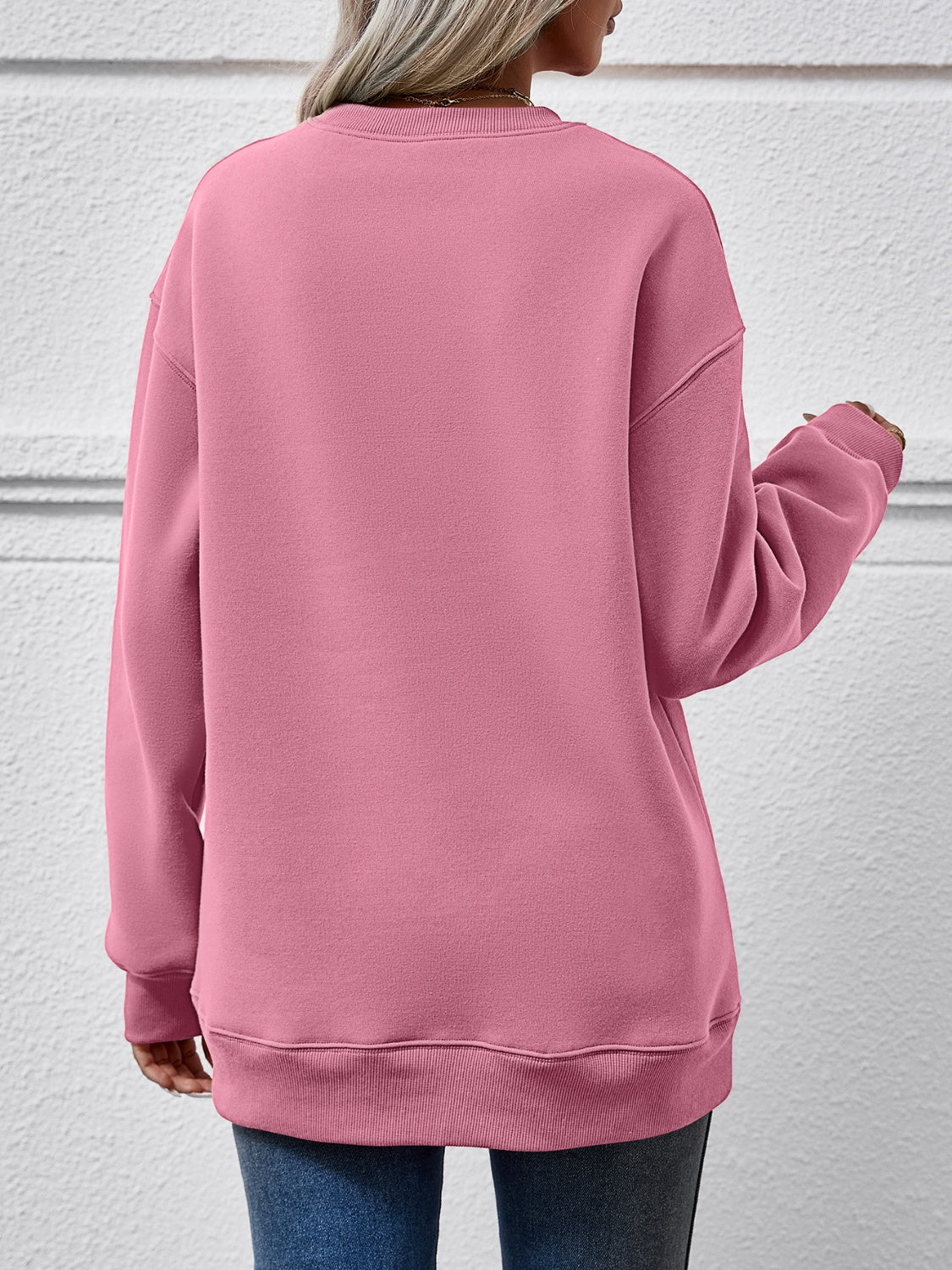 MERRY CHRISTMAS Round Neck Dropped Shoulder Sweatshirt