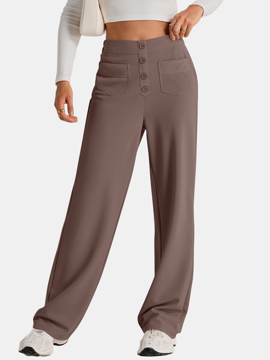 High Waist Wide Leg Pants