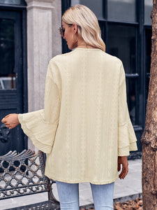 Eyelet Bell Sleeve Cardigan